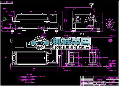 lw350d臥式螺旋沉降離心機外型安裝下載 146.90k,dwg格式 機械cad圖紙